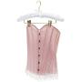 HANGERWORLD 10 White 17inch Satin Padded Coat Clothes Hangers with Clips for Skirts Pants Wedding Garments