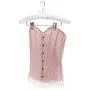 HANGERWORLD White 17inch Satin Padded Coat Clothes Hangers with Clips for Skirts Pants Wedding Garments