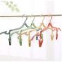 10pcs Random Color Save Space Drying Rack Plastic Portable Foldable Clothing Coat Socks Hanger Clothes Pegs Travel Accessories
