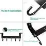 ACMETOP Over The Door Hook Hanger, Heavy-Duty Organizer for Coat, Towel, Bag, Robe - 5 Hooks, Aluminum, Brush Finish (Black) ACMETOP Over The Door Hook Hanger, Heavy-Duty Organizer for Coat, Towel, Bag, Robe - 5 Hooks, Aluminum, Brush Finish (Black)