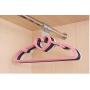 10Pcs Womens Kids Practical Pink Clothes Underwear Socks Hangers Rotatable Love Heart/Bow Clothes Hanger Clothes Rack Random Color