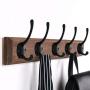 12 Pack Black Coat Hooks Wall Mounted with 24 Screws Retro Double Hooks Utility Black Hooks for Coat, Scarf, Bag, Towel, Key, Cap, Cup, Hat