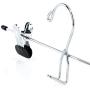 HANGERWORLD 6 Chrome 13.4inch Metal Pants Skirt Adjustable Black Non Slip Clip Coat Clothes Garment Hangers with Accessory Hook