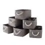 TheWarmHome Foldable Storage Basket with Strong Cotton Rope Handle, Collapsible Storage Bins Set Works As Baby Storage, Toy Storage, Nursery Baskets (Grey, 6Pack-11.8L7.9W5.2H) TheWarmHome Foldable Storage Basket with Strong Cotton Rope Handle, Collapsible Storage Bins Set Works As Baby Storage, Toy Storage, Nursery Baskets (Grey, 6Pack-11.8L7.9W5.2H)