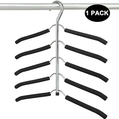 DOIOWN Blouse Tree Hangers Clothes Hangers Non Slip Space Saving Stainless Steel Shirt Hangers Coats Hangers Closet Organizer (1, Black) DOIOWN Blouse Tree Hangers Clothes Hangers Non Slip Space Saving Stainless Steel Shirt Hangers Coats Hangers Closet Organizer (1, Black)