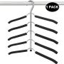 DOIOWN Blouse Tree Hangers Clothes Hangers Non Slip Space Saving Stainless Steel Shirt Hangers Coats Hangers Closet Organizer (1, Black)