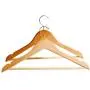 CHAONAO Natural Wood Hangers, Solid Wood Suit Clothes Hangers with Non Slip Pants Bar for Coat Camisole, Jacket, Pant, Dress Clothes Hangers,20pcs,Male