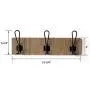 CVHOMEDECO. Country Distressed Entryway Wooden Hook Wall Mount or Door Hanger Clothes Coat Hooks Towel Hat Scarf Bags Rack with Triple Metal Iron Hooks. Light Walnut Color, 15-3/4 X 5-3/4 X 1-1/2 Inch CVHOMEDECO. Country Distressed Entryway Wooden Hook Wall Mount or Door Hanger Clothes Coat Hooks Towel Hat Scarf Bags Rack with Triple Metal Iron Hooks. Light Walnut Color, 15-3/4 X 5-3/4 X 1-1/2 Inch
