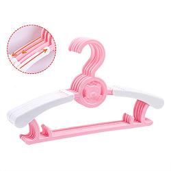 HJYPYJ Magic Hanger,Stack Multifunctional Hangers,Baby Child Telescopic Hanger Space-Saving Organizer Hanger Non-Slip/Pink / 50 pcs