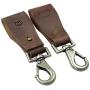 Hide & Drink, Heavy Duty Thick Leather Pants Hanger for Clothing Stores or Household/Denim Hanger/Cloth Organizer (2-Pack) Handmade Includes 101 Year Warranty :: Bourbon Brown