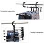 5PC 5 Tier Multi-Function Portable Clothes Hanger Pants Racks Trousers Hanger Clothes Storage Drying Hanger Stainless Steel Random Color