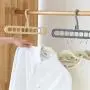 IFRG.RY Multi-Port Support Circle Hangers Drying Racks Multifunction Plastic Scarf Clothes Hanger Storage Rack Pink -A