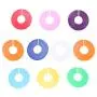 TOPBATHY 10pcs Clothes Size Dividers,Clothing Rack Dividers,Round Clothes Rack Clothes Hangers, Commercial Clothing Racks, Clothing Shops (Mixed Colors, 9 x 9 x 0.2cm)