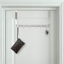 Dseap Over The Door Hook Hanger, Over The Door Towel Rack, for Coat Clothes Hat Towel Bathroom, Chromed, 2 Packs