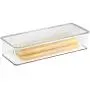 mDesign Stackable Kitchen Pantry Cabinet, Refrigerator/Freezer Food Storage Bin Boxes Container, with Lid - Holder & Organizer for Packets, Pouches, Snacks, Fruits, Produce, Pasta, Vegetables - Clear mDesign Stackable Kitchen Pantry Cabinet, Refrigerator/Freezer Food Storage Bin Boxes Container, with Lid - Holder & Organizer for Packets, Pouches, Snacks, Fruits, Produce, Pasta, Vegetables - Clear