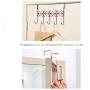 HTTDIAN Home Without Traces Nail-Free Door Hooks Racks Clothes Hooks Creative Bathroom Kitchen Hook Clothes Hangers (Color : Black, Size : 5 Hooks)