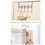 HTTDIAN Home Without Traces Nail-Free Door Hooks Racks Clothes Hooks Creative Bathroom Kitchen Hook Clothes Hangers (Color : Black, Size : 5 Hooks)