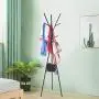 Aviat Coat Rack Free Standing Holder,Antlers Shaped&Stylish&Sturdy,Hallway/Entryway/Display Hall Coat Hanger Stand Storage Shelf for Clothes, Suits,Shoes,Bag Scarf[Ship from USA] (Black)