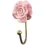 Indianshelf Handmade 1 Artistic Vintage Pink Ceramic Flower Wall Hooks Hangers/Clothes Hooks Wall Mount Indianshelf Handmade 1 Artistic Vintage Pink Ceramic Flower Wall Hooks Hangers/Clothes Hooks Wall Mount