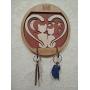 Hanging Holder fo Keys or Dog Leashes, Key Hanger for Wall, Hooks for Key, Entryway Key Hook Wall Mounted Organizer, Wall Wood Holder for Keys.