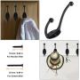 E-Senior 10 Pack Wall Hooks Coat Hooks Towel Hook for Hanging Heavy Duty Hat Hook Double Wall Mounted Coat Hanger with Screws Cup Retro