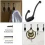 E-Senior 10 Pack Wall Hooks Coat Hooks Towel Hook for Hanging Heavy Duty Hat Hook Double Wall Mounted Coat Hanger with Screws Cup Retro