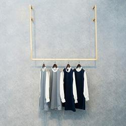 COAT RACK Wall Clothing Rack, Gold Wrought Iron Side Hanging Clothes Hanger, Multi-Size Selection