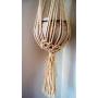 Macrame boho wall Plant Hanger for indoor and patio, knotted wall plant hanger flower pot holder,macrame pod-40 L&quotx7W"
