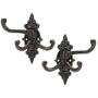 Sungmor 2-Pack Cast Iron 3-in-1 Flexible & Functional Swivel Wall Hook - Vintage Coat Hook Garden Planter Hanger - Heavy Duty Solid Metal Swing Hook - Clothes Hats Towels Bags Pots Tools Hanger