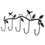 Iron Birds Leaves Hat/Towel/Coat Wall Decor Clothes Hangers Racks with 5 Hooks Black Iron Birds Leaves Hat/Towel/Coat Wall Decor Clothes Hangers Racks with 5 Hooks Black