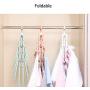 Mitlife Clothes Hangers Space Saving Plastic Hangers Multi-Function Creative Folding Hangers Magic Clother Hangers Organizer in Wardrode Adjustable (Green)