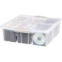 IRIS Large Media Storage Box, 3 Pack, Clear