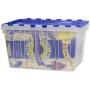 Akro-Mils 98486CLDBL 12-Gallon Plastic Storage KeepBox with Attached Lid, 21-1/2" by 15" by 12-1/2", Semi Clear, Pallet of 48