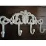 Bathroom Towel Hook, Entrance Coat Hook Rack, Antique White or Pick Color, Handpainted Cast Iron Bathroom Hanger