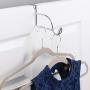 iDesign Orbinni Over the Door Valet Hook for Coats, Hats, Robes, Towels, Sweaters, Perfect for Bedroom, Bathrooms and Mudroom Closets, 1 Hook With 4 Slots for Clothing Hangers, Chrome iDesign Orbinni Over the Door Valet Hook for Coats, Hats, Robes, Towels, Sweaters, Perfect for Bedroom, Bathrooms and Mudroom Closets, 1 Hook With 4 Slots for Clothing Hangers, Chrome