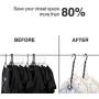 HOUSE DAY Black Magic Hangers Space Saving Clothes Hangers Organizer Smart Closet Space Saver Pack of 16 with Sturdy Plastic for Heavy Clothes