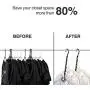 HOUSE DAY Black Magic Hangers Space Saving Clothes Hangers Organizer Smart Closet Space Saver Pack of 16 with Sturdy Plastic for Heavy Clothes HOUSE DAY Black Magic Hangers Space Saving Clothes Hangers Organizer Smart Closet Space Saver Pack of 16 with Sturdy Plastic for Heavy Clothes
