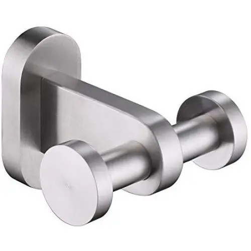 Double Robe Hook, Aomasi SUS304 Stainless Steel Dual Towel Coat Hook, Modern Utility Home storage Holder, Cloth Hanger for Bathroom Toilet Kitchen, Wall Mount, Brushed Nickel Double Robe Hook, Aomasi SUS304 Stainless Steel Dual Towel Coat Hook, Modern Utility Home storage Holder, Cloth Hanger for Bathroom Toilet Kitchen, Wall Mount, Brushed Nickel