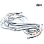 MroMax Metal S Hooks 3.03'' x 2.48''(L x W), S Shaped Hook Hangers for Kitchen Bathroom Bedroom Storage Room Office Outdoor Multiple Uses, Silver 8pcs