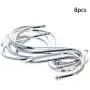 MroMax Metal S Hooks 3.03'' x 2.48''(L x W), S Shaped Hook Hangers for Kitchen Bathroom Bedroom Storage Room Office Outdoor Multiple Uses, Silver 8pcs