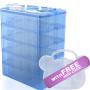 Stack Boxx Stackable Organizer and Storage Container (Blue) +Free Case | Be Clutter-Free, Be Happy! 5 Layers w/Handle -Perfect Solution for Kids Toys, Art Crafts, Jewelry, School & Office Supplies