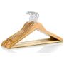 Neaties Natural and Safe Bamboo Wood Hangers Natural Finish, 12pk
