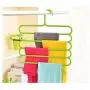 5pcs Random Color Multi-Purpose Clothes Hanger 5 Layers Pants Hanger Cloth Rack Multilayer Storage Scarf Tie Space-Saving Clothes Hanger 5pcs Random Color Multi-Purpose Clothes Hanger 5 Layers Pants Hanger Cloth Rack Multilayer Storage Scarf Tie Space-Saving Clothes Hanger