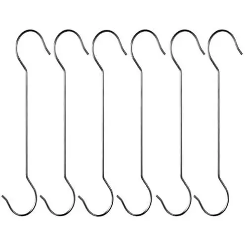 16 Inch Extra Large Heavy Duty Long Outdoor Plant Hanging S Hooks - for Baskets, Bird Feeders, Wind Chimes, Garden Ornaments,Pergola,Closet,Flower Basket,Indoor Outdoor Uses (6 Pack)… 16 Inch Extra Large Heavy Duty Long Outdoor Plant Hanging S Hooks - for Baskets, Bird Feeders, Wind Chimes, Garden Ornaments,Pergola,Closet,Flower Basket,Indoor Outdoor Uses (6 Pack)…