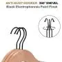 JS HANGER Coat Hangers Wooden Suit Hangers 18" Length with Non-Slip Stripes and Notches - Natural, Set of 8 JS HANGER Coat Hangers Wooden Suit Hangers 18" Length with Non-Slip Stripes and Notches - Natural, Set of 8