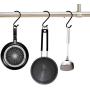 Dreecy Large Vinyl Coated S Hooks 6 inch Non Slip Heavy Duty S Hook for Hanging, Steel Metal Black Rubber Coated Closet S Hooks for Hanging Jeans Plants Jewelry Pot Pan Cups Towels Hats (6 Pack)