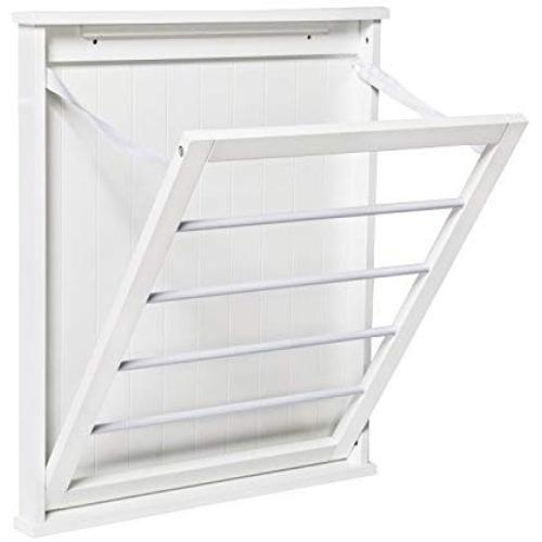 Honey-Can-Do DRY-04446 Small Wall-Mounted Drying Rack, White