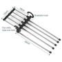 5pcs Color Random Portable 5-in-1 Clothes Hanger Clothing Organizer Multi-Function Stainless Steel Pants Hanger Holder Rack Hangers for Clothes