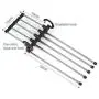 5pcs Color Random Portable 5-in-1 Clothes Hanger Clothing Organizer Multi-Function Stainless Steel Pants Hanger Holder Rack Hangers for Clothes