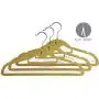 Beige Velvet Cascading Slim-Line Hanger with Notches and Tie Bar, Space Saving Stackable Suit Hangers with Chrome Hook (Set of 100) by The Great American Hanger Company Beige Velvet Cascading Slim-Line Hanger with Notches and Tie Bar, Space Saving Stackable Suit Hangers with Chrome Hook (Set of 100) by The Great American Hanger Company